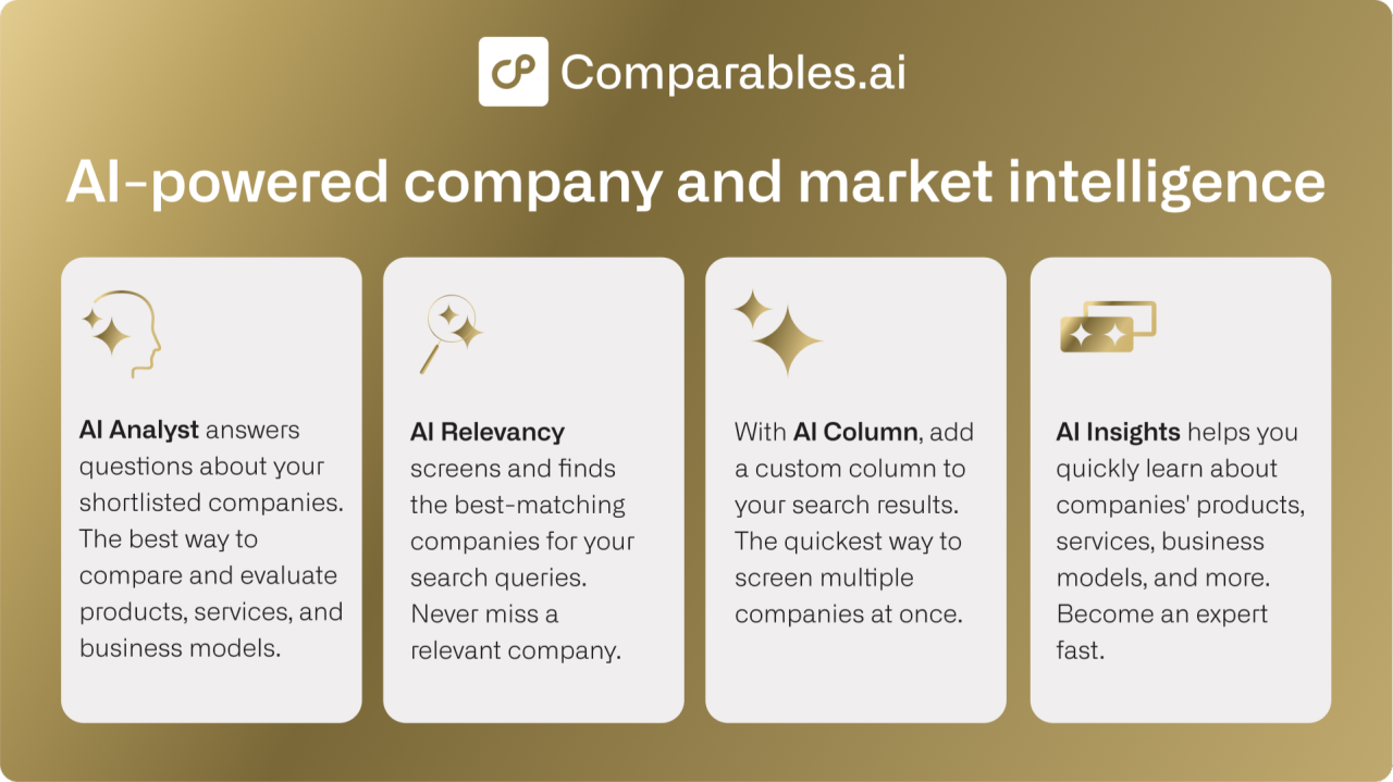 Unlock the Future of Company & Market Intelligence: Discover Comparables.ai's New AI Features